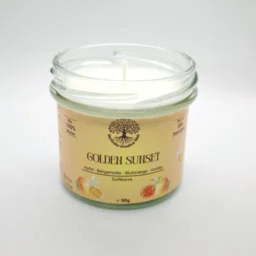 Duftkerze "Golden Sunset" - Apfel, Bergamotte, Blutorange, Vanille