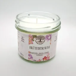 Gerlindes Kreative Welt | Handgemachtes für dein Wohlfühlzuhause 7 Duftkerze "Blütentraum" - Bergamotte, Jasmin, Freesie