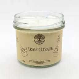 Duftkerze "Karamelltraum" - Süße Mandel, Kokos, Vanille