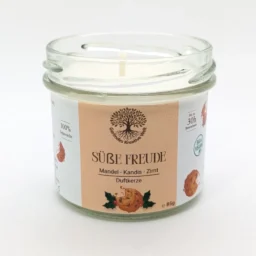 Gerlindes Kreative Welt | Handgemachtes für dein Wohlfühlzuhause 5 Duftkerze "Süße Freude" - Mandel, Kandis, Zimt